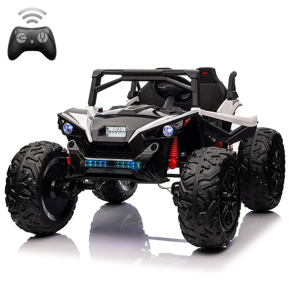 24V 2Seats Ride on UTV with Remote Control,17" Extra Large EVA Wheels & 20.5 Wide Seat 4WD Electric Vehicle