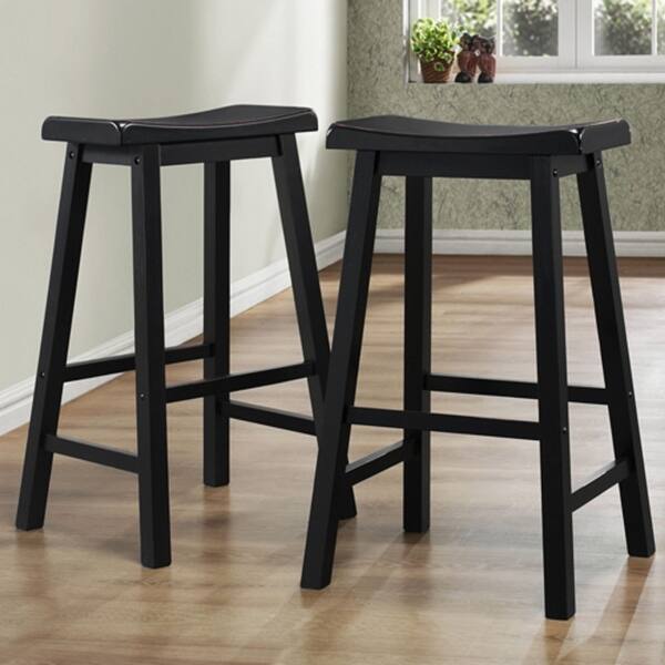 slide 2 of 34, Salvador Saddle 29-inch Counter Height Backless Stools (Set of 2) by iNSPIRE Q Bold