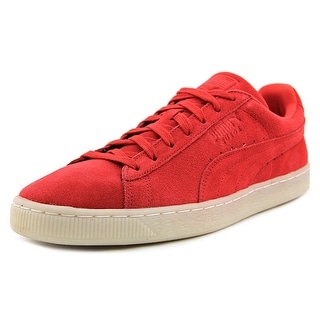 Puma Suede Classic Colored Men Round Toe Leather Red Sneakers