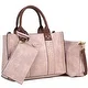 Dasein 3PCS Middle Studded Tote Handbag with Detachable Organizer Bag - Thumbnail 26