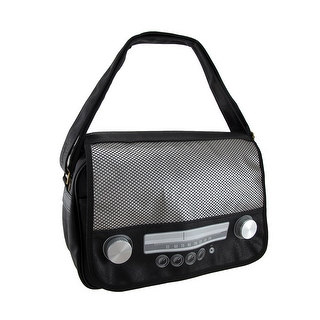 Retro Classic Radio Black Messenger Bag