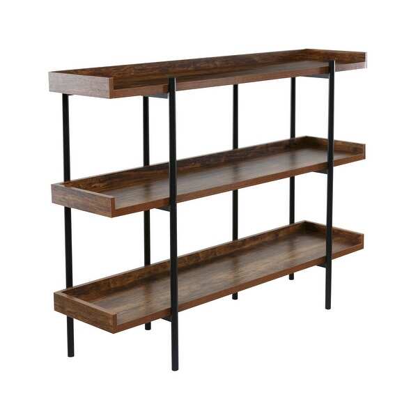 OneSpace Modern Etagere Wood and Steel 3-shelf Display