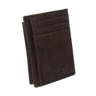 Paul & Taylor Men's Leather Front Pocket Credit Card ID Holder Wallet - One Size