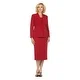 Giovanna Signature Women's Notch Collar 2pc Skirt Suit in Better Crepe - Thumbnail 0