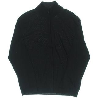Calvin Klein Mens Extra Fine Merino Wool Full Zip Cardigan Sweater