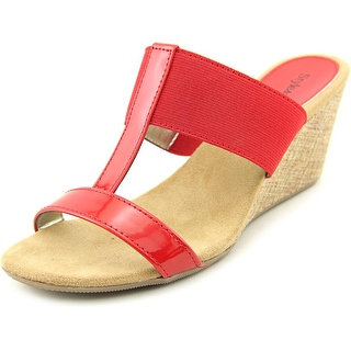 Style & Co Vern Women Open Toe Synthetic Red Wedge Sandal