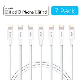 [7-Pack] Skiva USBLink (3.2 ft / 1m) Apple MFi Certified 8-pin Lightning Sync and Charge Cable for iPhone 7 7+ 6s 6s+ SE 6 6+ 5s