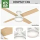 Hunter 52" Dempsey Low Profile Ceiling Fan with LED Light Kit and Handheld Remote - Thumbnail 42