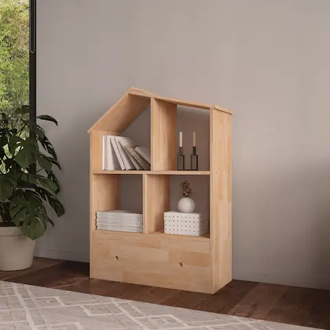 Shorewood Scandinavian-Inspired Dollhouse-Shaped Bookshelf