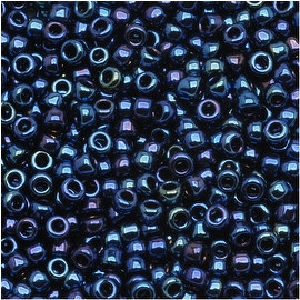 Toho Round Seed Beads 6/0 88 'Metallic Cosmos' Blue 8g