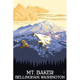 Mt. Baker, Washington - Lantern Press Artwork (Cotton/Polyester Chef's Apron)