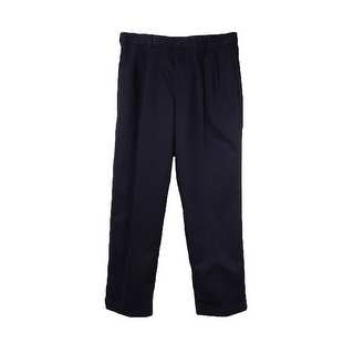 Dockers Men's Comfort Khaki Pleated Pants (Navy, 34x30) - 34X30