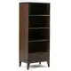 Thumbnail 2, WYNDENHALL Pearson SOLID HARDWOOD 60 inch x 24 inch Mid Century Modern Bookcase with Storage - 24"w x 16"d x 60"h. Changes active main hero.