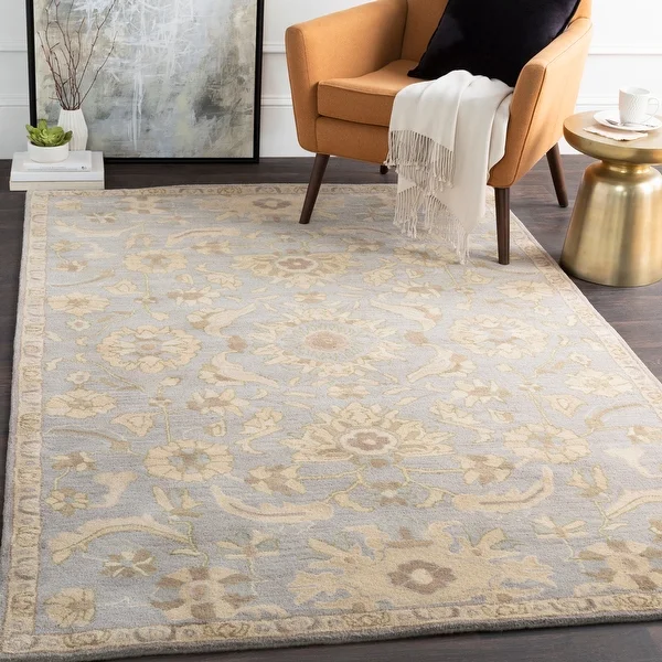 Hand-Tufted Wigton Floral Wool Area Rug