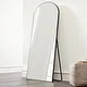 preview thumbnail 5 of 18, Modern Arched Mirror Full-Length Floor Mirror with Stand 64x21 - Black