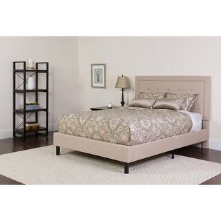 Link to Panel Tufted Upholstered Platform Bed Similar Items in Bedroom Furniture