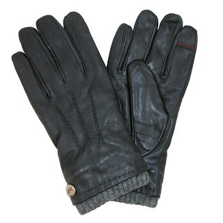 Rawlings Lamb Leather Wool Blend Cuff Touch Screen Glove - Black