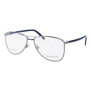 Gucci Womens Eyeglasses 4218 L1B/14 Metal Aviator Blue Light Gold Frames 55mm