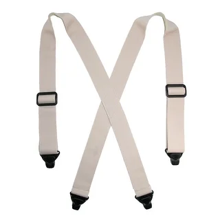 CTM® Men's Elastic Undergarment TSA Compliant Suspenders (Tall Available) - Beige