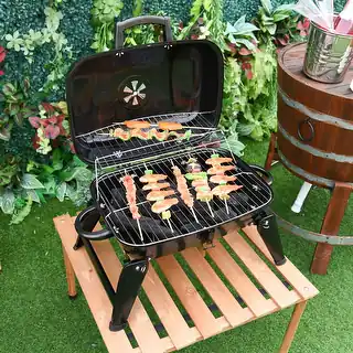 Link to Outsunny Portable Outdoor Tabletop Charcoal Grill Similar Items in Grills & Outdoor Cooking