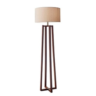 Adesso 1504 Quinn 1 Light 60" Tall Floor Lamp with Natural Fiber Linen Shade