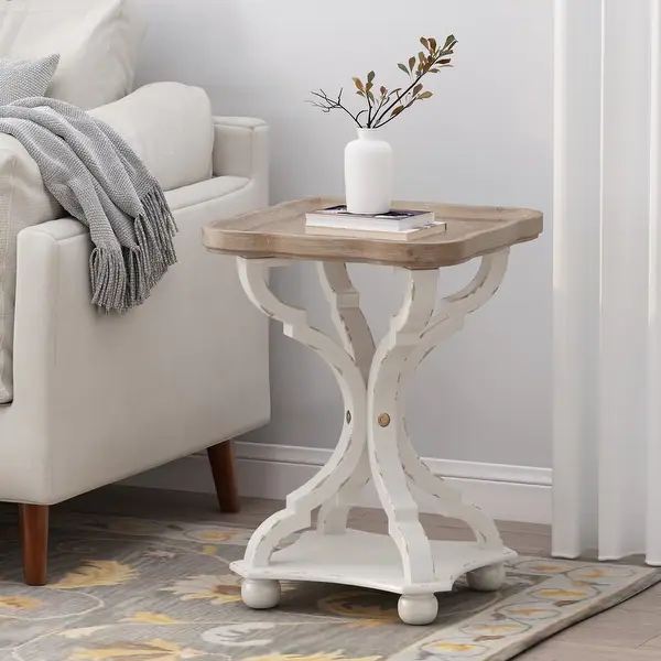 Bevier French Country Accent Table with Square Top by Christopher Knight Home