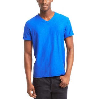 Kenneth Cole Reaction Casual V-Neck T-Shirt Admiral Blue Large L