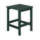 preview thumbnail 46 of 55, Laguna Poly Eco-Friendly Outdoor Patio Square Side Table Dark Green