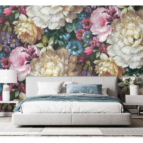 NextWall English Garden Floral Peel and Stick Wall Mural
