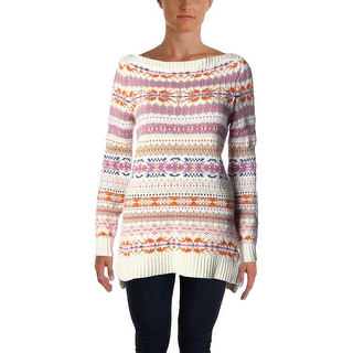 Lauren Ralph Lauren Womens Pullover Sweater Wool Blend Pattern
