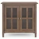 WYNDENHALL Norfolk SOLID WOOD 32 inch Wide Rustic Low Storage Cabinet - 32"w x 14"d x 31" h - Thumbnail 19