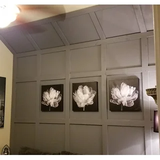 ArtWall Cora Niele 'Tulipa Double Black & White I' Gallery-Wrapped Canvasa