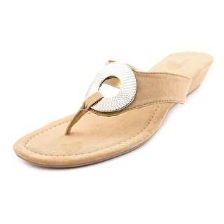 Alfani Franca Women Open Toe Synthetic Tan Thong Sandal