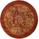 preview thumbnail 26 of 28, SAFAVIEH Lyndhurst Berdi Traditional Oriental Paisley Rug 5'3" x 5'3" Round - Red/Multi