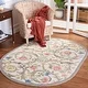 preview thumbnail 5 of 46, SAFAVIEH Handmade Chelsea Hali French Country Floral Scroll Wool Rug 3' x 5' Oval - Ivory