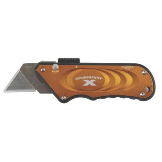 Olympia Tools 33-133 Turboknife X Utility Knives With 5 Blades, Gold