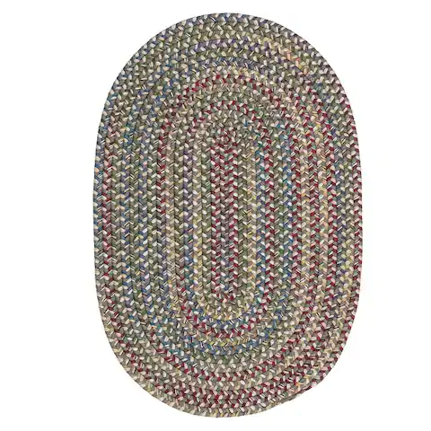 Colonial Mills Wayland Rustic Farmhouse Braided Multicolor Oval Rug