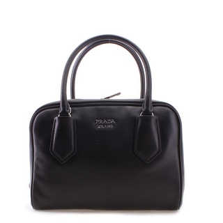 Prada Soft Calf Leather Inside Bag Tote Handbag - Black - M