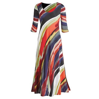 Women's Maxi Dress - Canyon Sunset - 3/4-Sleeve - Ankle Length