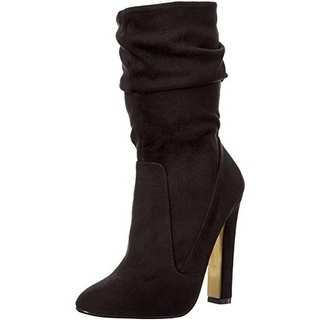 Luichiny Womens Cha Ching Ankle Boots Faux Suede