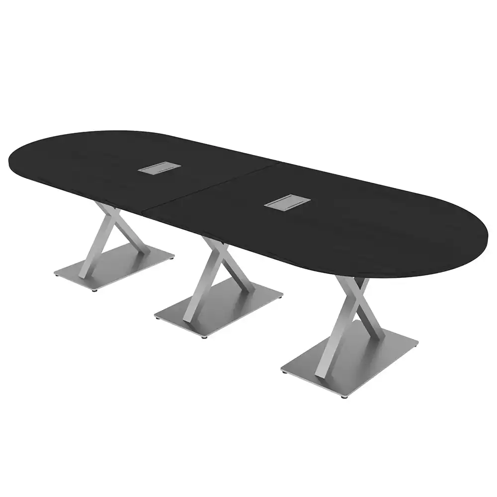 10 Person Modular Racetrack Conference Table With Electric And Data