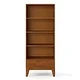 Thumbnail 13, WYNDENHALL Pearson SOLID HARDWOOD 60 inch x 24 inch Mid Century Modern Bookcase with Storage - 24"w x 16"d x 60"h. Changes active main hero.