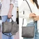Dasein 3PCS Middle Studded Tote Handbag with Detachable Organizer Bag - Thumbnail 4
