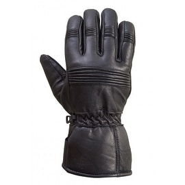 Motorcycle Biker Riding Premium Sheep Leather Winter Gloves Black G7