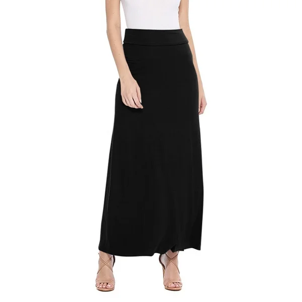 Women's Maxi Length Loose Fit Solid Skirt