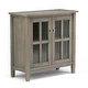 WYNDENHALL Norfolk SOLID WOOD 32 inch Wide Rustic Low Storage Cabinet - 32"w x 14"d x 31" h - Thumbnail 1