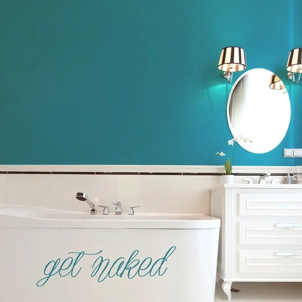 Get Naked 48-inch x 14-inch Bathroom Wall Decal