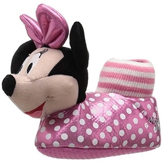 Disney Girls Minnie Mouse Polka Dot Novelty Slippers