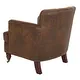 SAFAVIEH Manchester Antiqued Brown Tufted Club Chair - 28" x 34.4" x 32.7" - Thumbnail 5