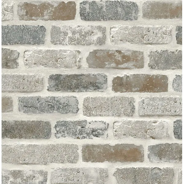 NextWall Washed Brick Peel and Stick Removable Wallpaper - 20.5 in. W x 18 ft. L
